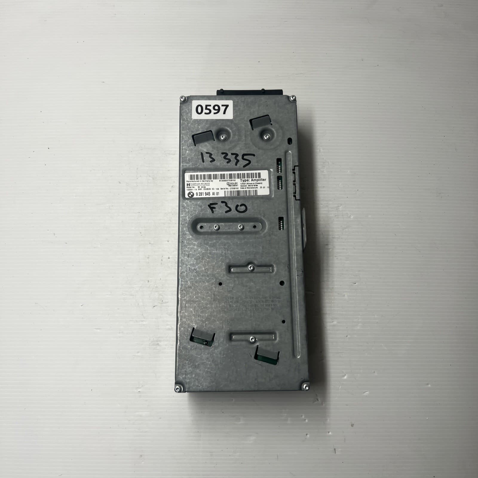 2012-2020 BMW F30/F34/F36/F32 M3 M4 Harman Kardon Amplifier 9281945 65129281945